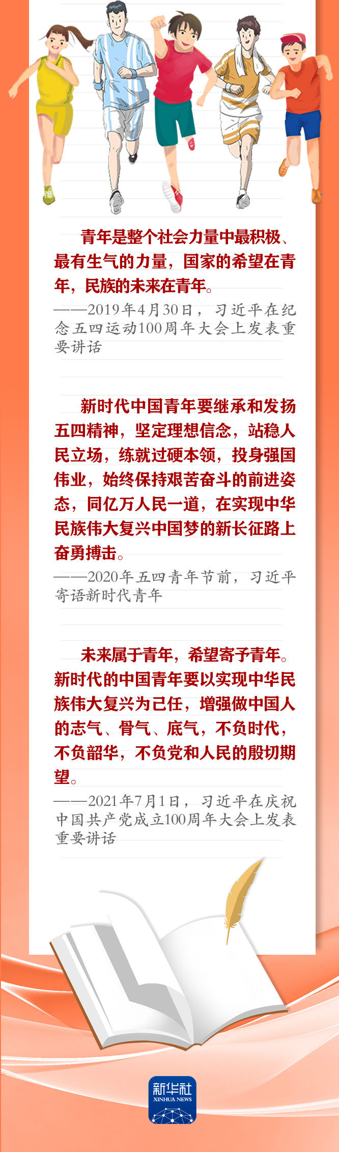 手繪長(zhǎng)卷 | 共青團(tuán)員們，總書記這些話要牢記