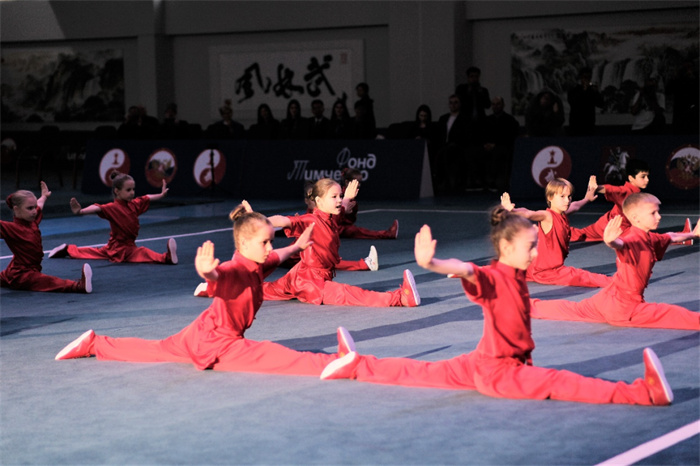 俄羅斯青少年在開幕式上進(jìn)行武術(shù)表演。駐俄羅斯大使館供圖