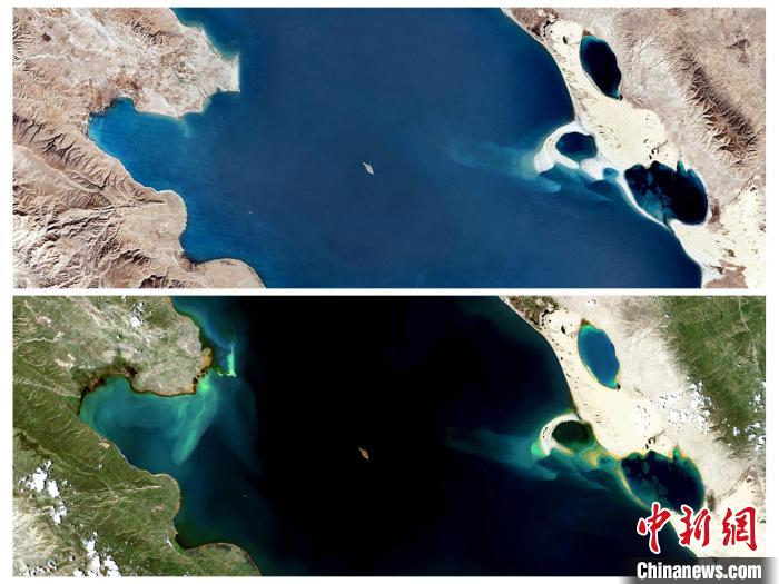 衛(wèi)星鳥瞰“生態(tài)大省”青海：沙化治理明顯，青海湖如藍寶石